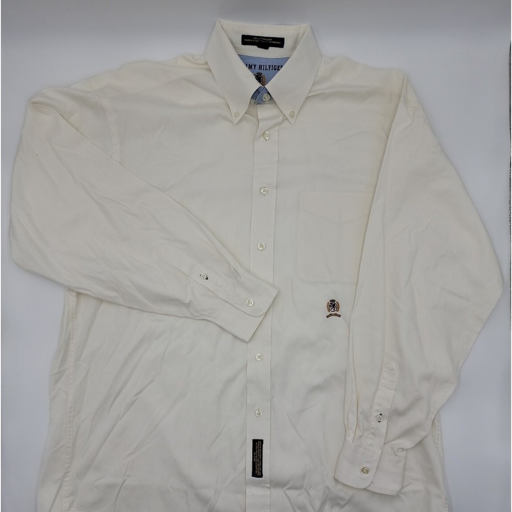 Vintage Tommy Hilfiger Button Down Dress Shirt Men Size 16-35 #C460‎